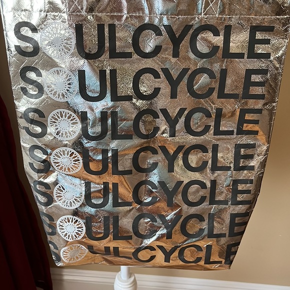 Soul Cycle Crinkle Reflective Tote Bag carry all - Picture 2 of 5